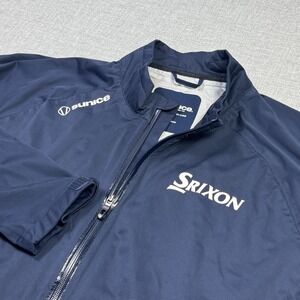 Sunice Srixon Golf Jacket Mens L Blue Windbreaker Zephal Waterproof Full Zip